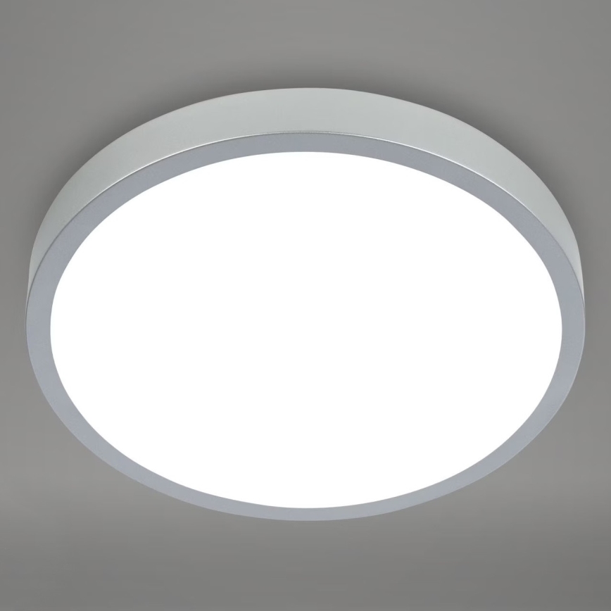 Briloner 3709-014 - Dimmbare LED-RGBW-Deckenleuchte LED/22W/230V 4000K d 38 cm silbern + Fernbedienung