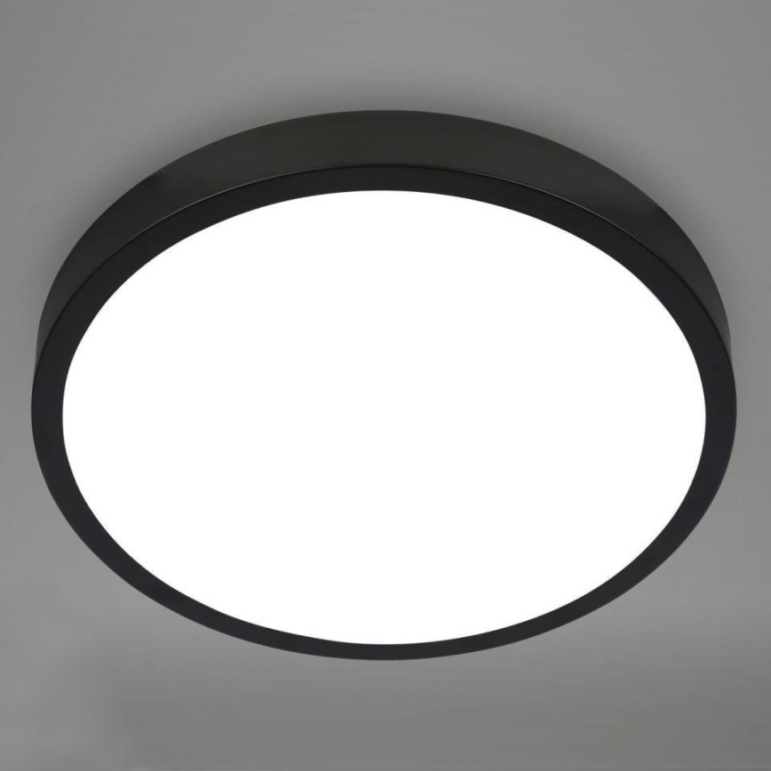 Briloner 3709-015 - Dimmbare LED-RGBW-Deckenleuchte LED/22W/230V 4000K d 38 cm schwarz + Fernbedienung
