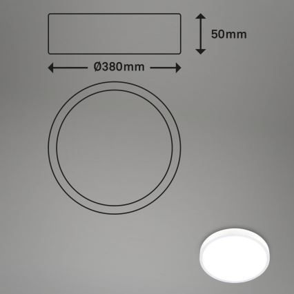 Briloner 3709-016 - Dimmbare LED-RGBW-Deckenleuchte LED/22W/230V 4000K d 38 cm weiß + Fernbedienung