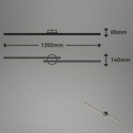 Briloner 3717-025 - LED-Aufbauleuchte REY 2xLED/12W/230V schwarz