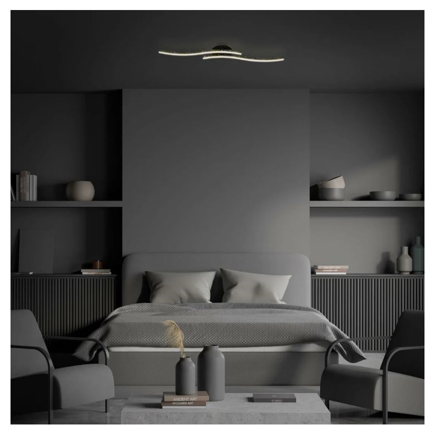 Briloner 3718-025 - LED-Aufbauleuchte REY 2xLED/6W/230V schwarz