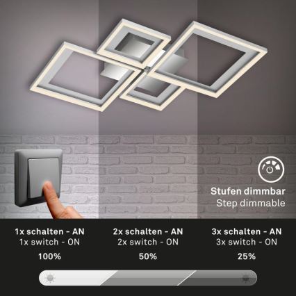 Briloner 3727-019 - Dimmbare LED-Deckenleuchte FRAME LED/38W/230V