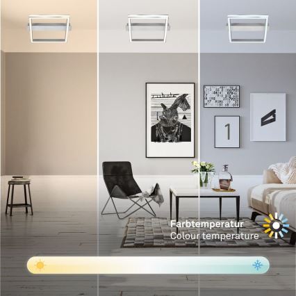 Briloner 3760-019 - LED-dimmbare Deckenleuchte FRAME LED/23W/230V 2700-6500K 42x36 cm + Fernbedienung