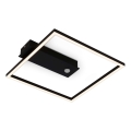 Briloner 3770-015 - LED-Deckenleuchte mit Bewegungs- und Dämmerungssensor FRAME LED/14W/230V 3000K 30x32 cm schwarz