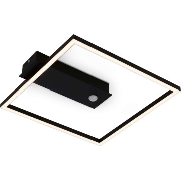 Briloner 3770-015 - LED-Deckenleuchte mit Bewegungs- und Dämmerungssensor FRAME LED/14W/230V 3000K 30x32 cm schwarz