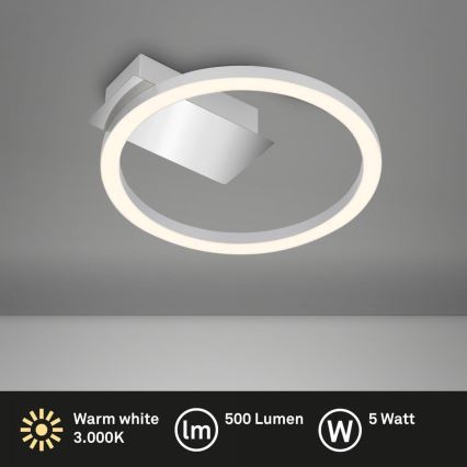 Briloner 3778-014 - LED-Deckenleuchte FRAME LED/5W/230V Ø 20 cm mattchrom