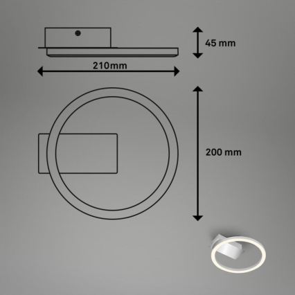 Briloner 3778-014 - LED-Deckenleuchte FRAME LED/5W/230V Ø 20 cm mattchrom