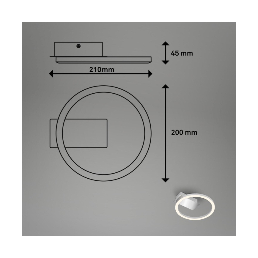 Briloner 3778-014 - LED-Deckenleuchte FRAME LED/5W/230V Ø 20 cm mattchrom