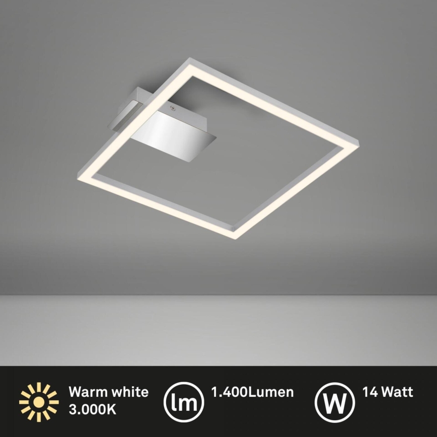 Briloner 3780-014 - LED Deckenleuchte FRAME LED/14W/230V 26,5x25 cm mattchrom
