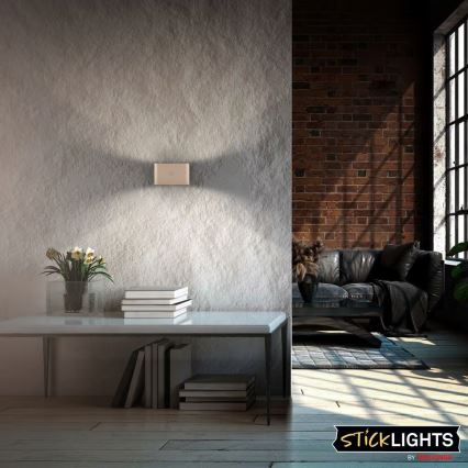 Briloner 3878011 - Wiederaufladbare LED-Wandleuchte CHAT mit Bewegungs- und Dämmerungssensor LED/3W/5V 2000 mAh beige