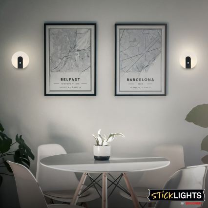 Briloner 3889015 - Wiederaufladbare LED-Wandleuchte TARO mit Bewegungs- und Dämmerungssensor LED/2,5W/5V 1800 mAh schwarz