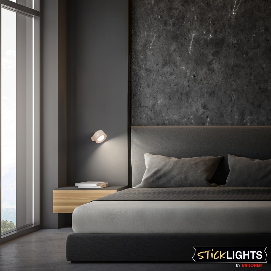 Briloner 3896011 - TARI LED Wandleuchte, dimmbar, wiederaufladbar, 1,6W/5V, 1500 mAh, beige