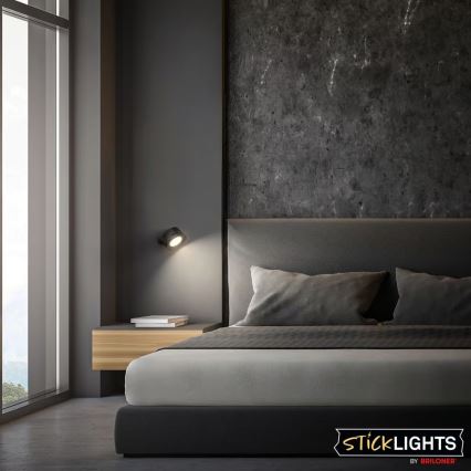 Briloner 3896015 - LED-dimmbare, wiederaufladbare Wandleuchte TARI LED/1,6W/5V 1500 mAh schwarz