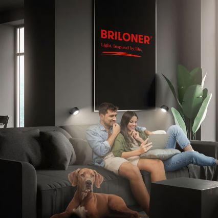 Briloner 3896015 - LED-dimmbare, wiederaufladbare Wandleuchte TARI LED/1,6W/5V 1500 mAh schwarz