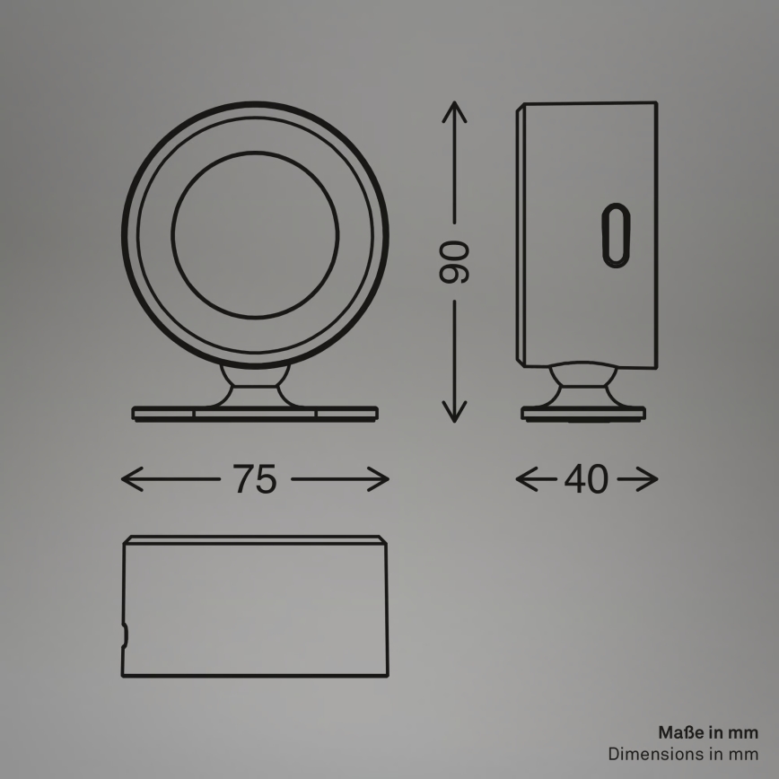 Briloner 3896016 - LED-dimmbare, wiederaufladbare Wandleuchte TARI LED/1,6W/5V 1500 mAh weiß