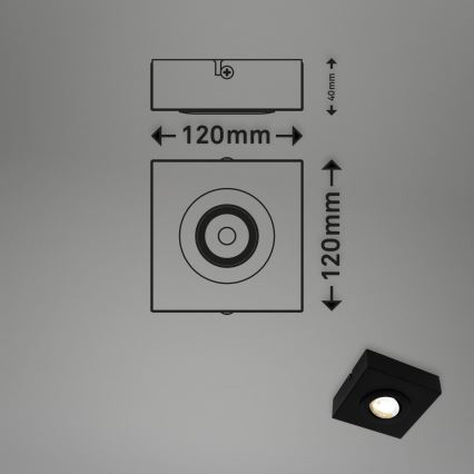 Briloner 3996015 - LED-Strahler CTS LED/4W/230V 2700/4000K schwarz