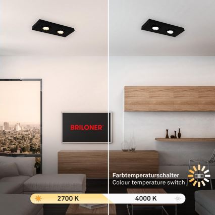 Briloner 3996025 - LED-Strahler CTS 2xLED/4W/230V 2700/4000K schwarz