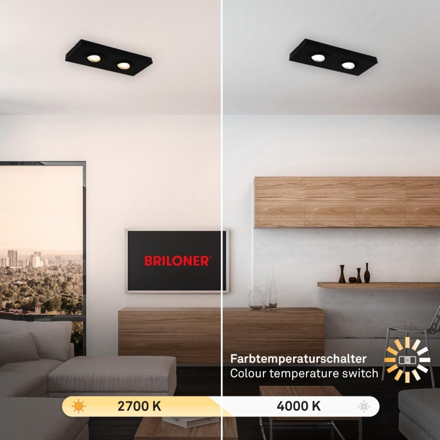 Briloner 3996025 - LED-Strahler CTS 2xLED/4W/230V 2700/4000K schwarz