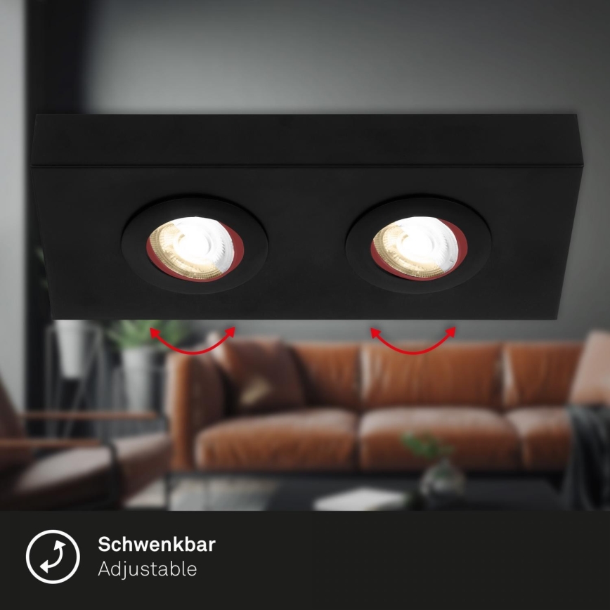 Briloner 3996025 - LED-Strahler CTS 2xLED/4W/230V 2700/4000K schwarz
