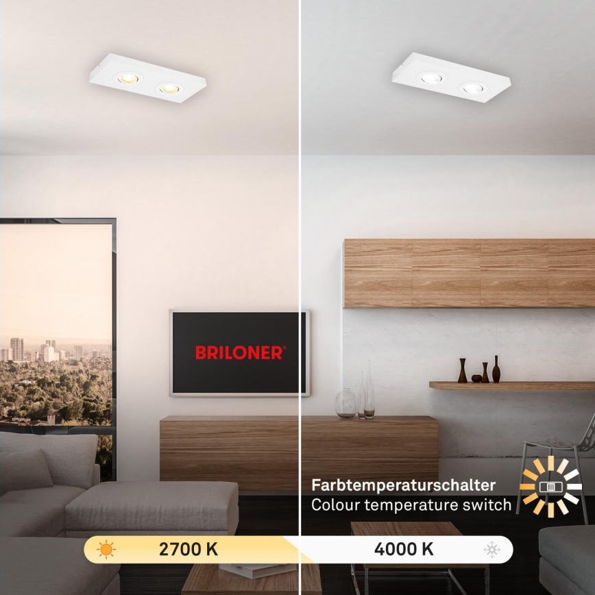 Briloner 3996026 - LED-Strahler CTS 2xLED/4W/230V 2700/4000K weiß