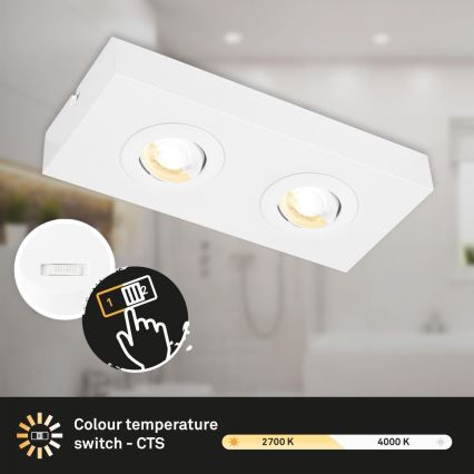 Briloner 3996026 - LED-Strahler CTS 2xLED/4W/230V 2700/4000K weiß