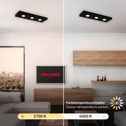 Briloner 3996035 - LED-Strahler CTS 3xLED/4W/230V 2700/4000K schwarz