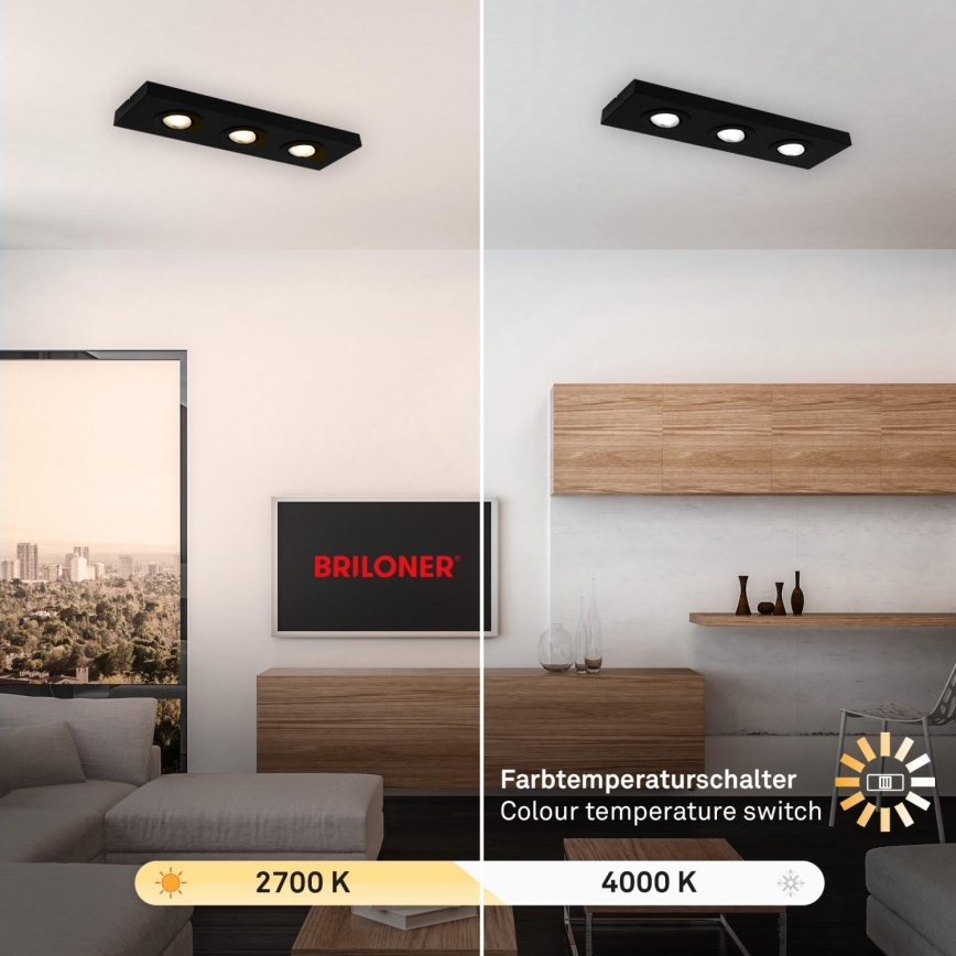 Briloner 3996035 - LED-Strahler CTS 3xLED/4W/230V 2700/4000K schwarz