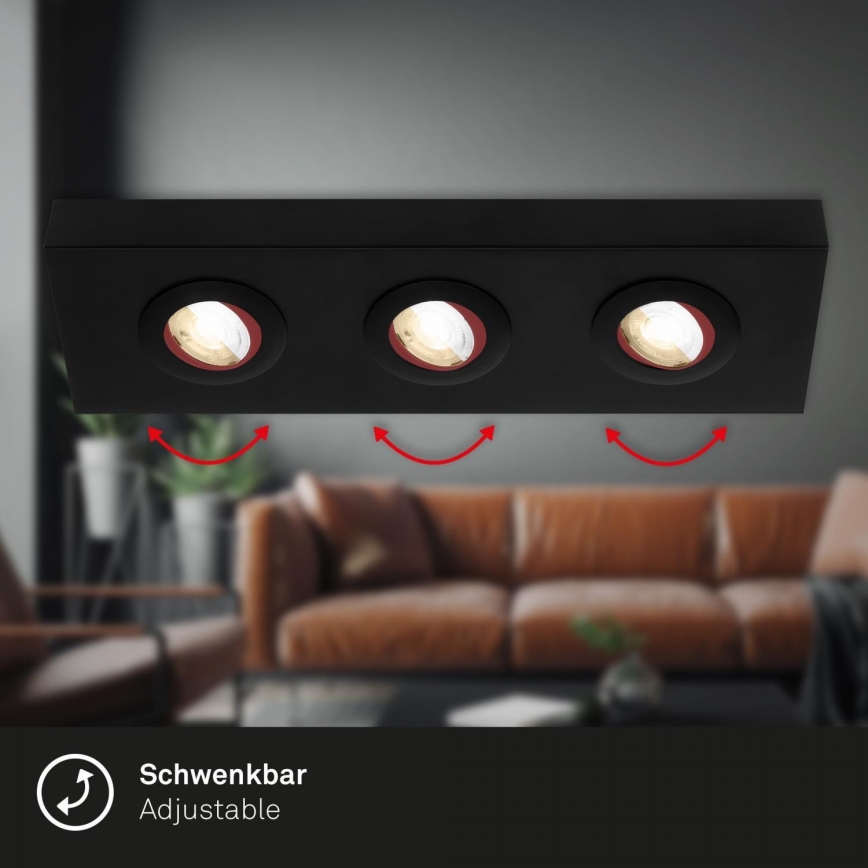 Briloner 3996035 - LED-Strahler CTS 3xLED/4W/230V 2700/4000K schwarz