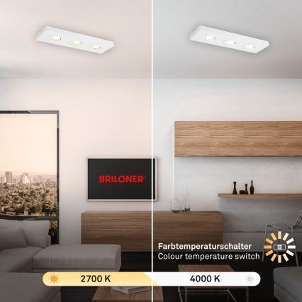 Briloner 3996036 - LED-Strahler CTS 3xLED/4W/230V 2700/4000K weiß