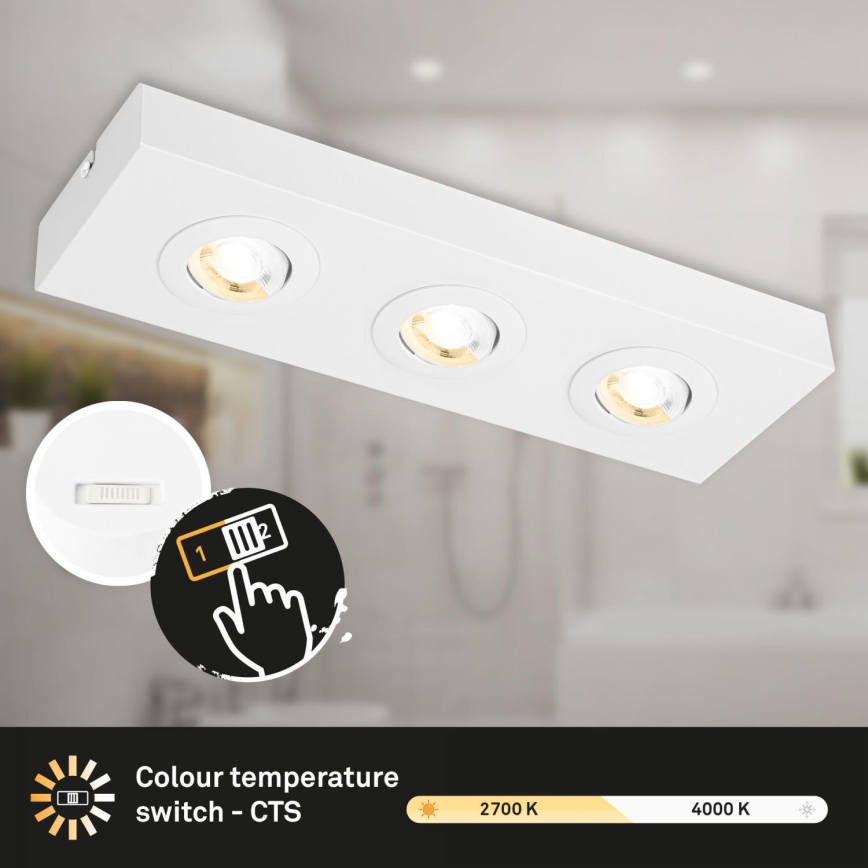 Briloner 3996036 - LED-Strahler CTS 3xLED/4W/230V 2700/4000K weiß