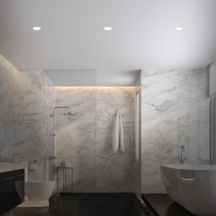 Briloner - SET 3x RGBW LED dimmbare Badezimmer-Einbauleuchte LED/4,8W/230V 3000-6500K IP65 + Fernbedienung