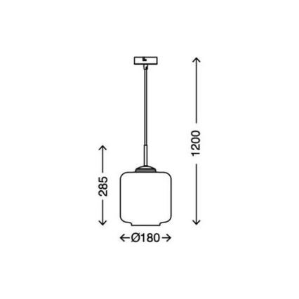 Briloner 4011-017 - Hängeleuchte 1xE27/40W/230V