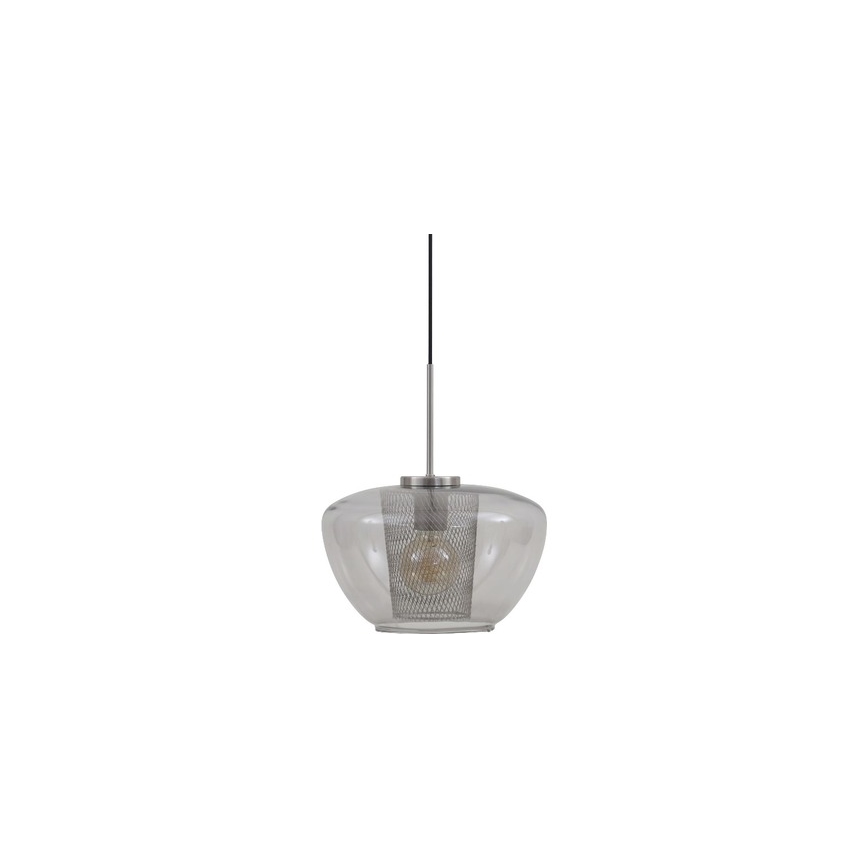 Briloner 4016-014 - Pendelleuchte mit Kabelaufhängung SEVENTIES 1xE27/40W/230V rauchgrau
