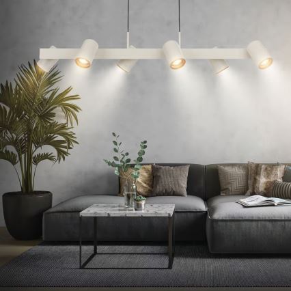 Briloner 4058064 - Seilpendelleuchte ERA 6xGU10/10W/230V cremefarben