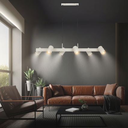 Briloner 4058064 - Seilpendelleuchte ERA 6xGU10/10W/230V cremefarben