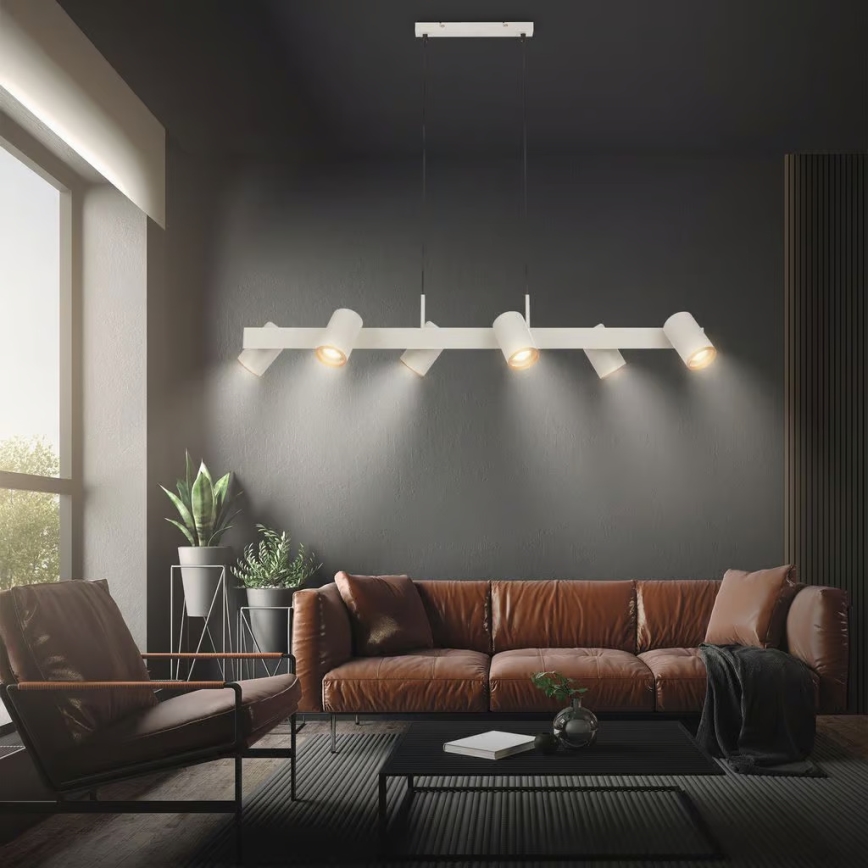 Briloner 4058064 - Seilpendelleuchte ERA 6xGU10/10W/230V cremefarben