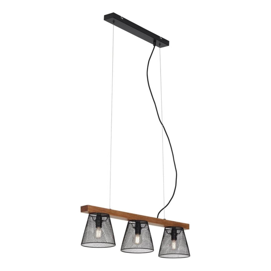 Briloner 4077-035 - Hängeleuchte WOOD & STYLE 3xE14/25W/230V Gummibaum