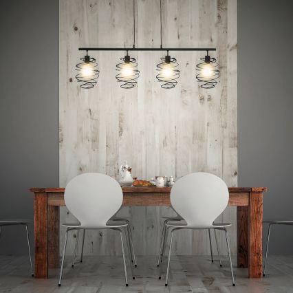 Briloner 4871-045 - Pendelleuchte mit Kabelaufhängung, 4xE27/60W/230V