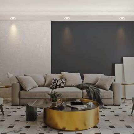 Briloner 7039034 - 3er-Set LED-Badezimmer-Einbauleuchte 3xLED/5W/230V IP44 mattchrom