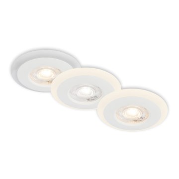 Briloner 7039036 - 3er-Set LED-Einbauleuchten für Badezimmer LED/5W/230V IP44 weiß
