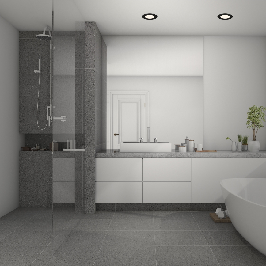 Briloner 7049015 - dimmbare LED-Badezimmer-Einbauleuchte LED/6W/230V 3000K IP44 schwarz