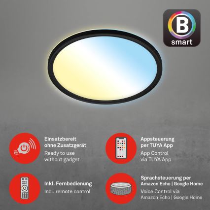 Briloner 7058-015 - Dimmbares LED-Licht SLIM LED/18W/230V 2700-6500K Wi-Fi Tuya + Fernbedienung