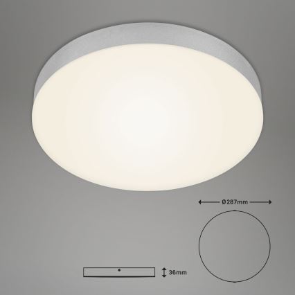 Briloner 7066-014 - LED-Deckenleuchte FLAME LED/21W/230V 3000K silbern d 28,7 cm