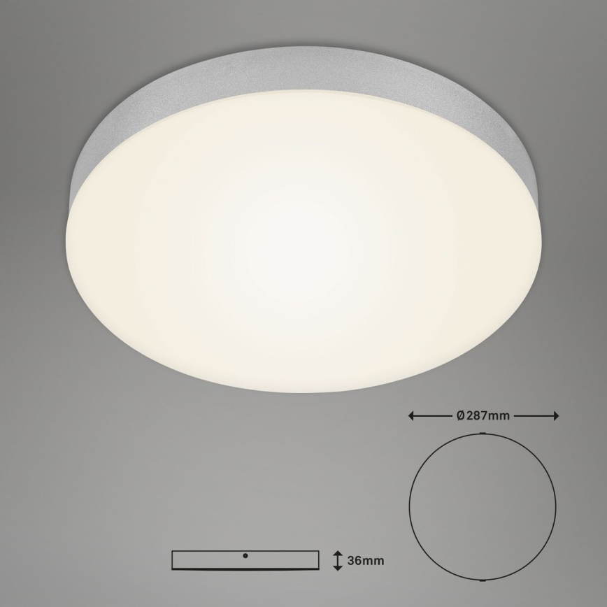 Briloner 7066-014 - LED-Deckenleuchte FLAME LED/21W/230V 3000K silbern d 28,7 cm