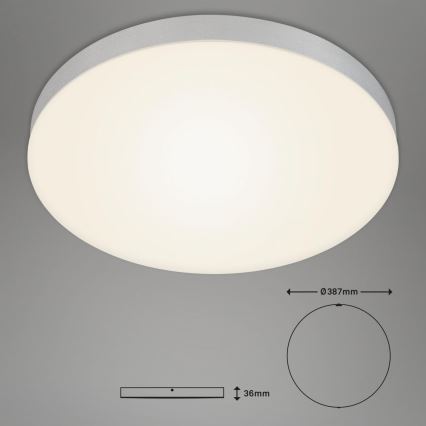 Briloner 7068-014 - LED-Deckenleuchte FLAME LED/24,5W/230V 3000K d 38 cm silbern