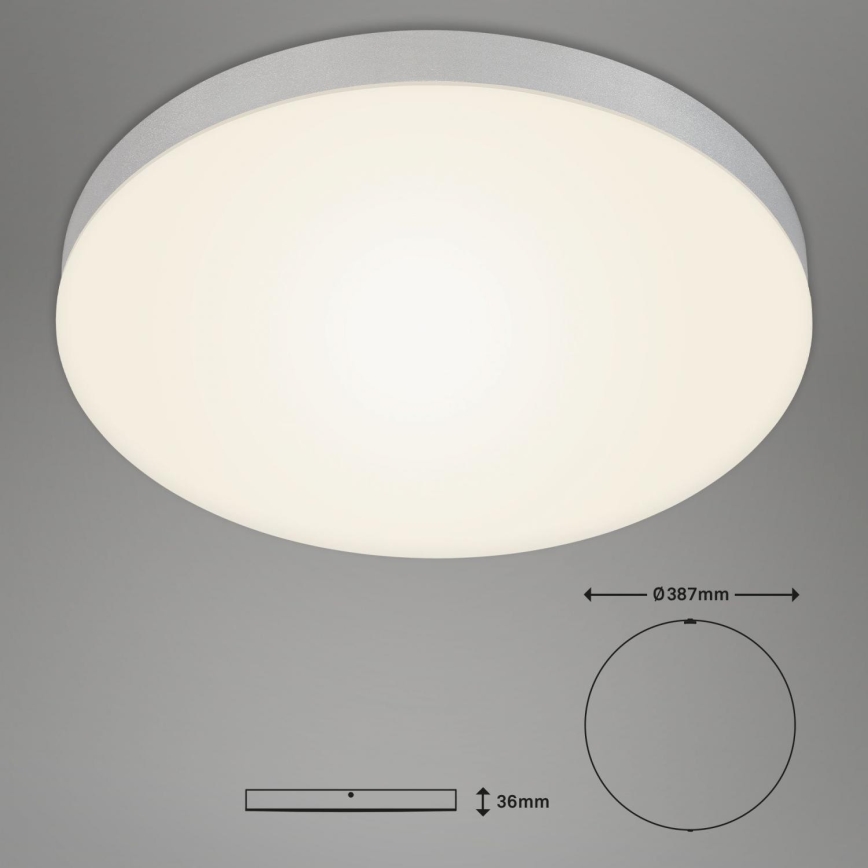 Briloner 7068-014 - LED-Deckenleuchte FLAME LED/24,5W/230V 3000K d 38 cm silbern
