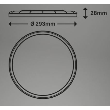 Briloner 7079-015 - Dimmbare LED-Deckenleuchte SLIM LED/18W/230V 2700-6500K + Fernbedienung