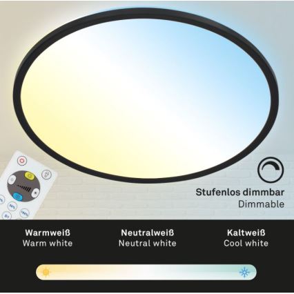 Briloner 7079-015 - LED dimmbare Deckenleuchte SLIM LED/18W/230V 2700-6500K + Fernbedienung