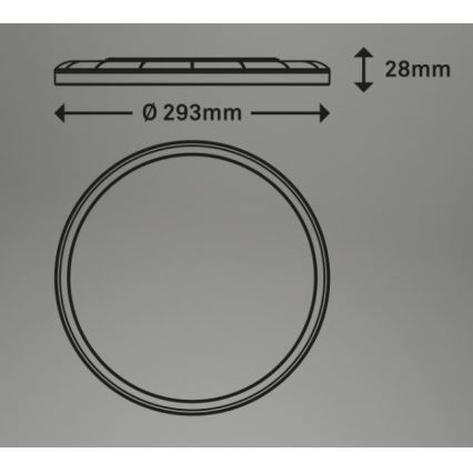 Briloner 7079-016 - Dimmbare LED-Deckenleuchte SLIM LED/18W/230V 2700-6500K + Fernbedienung