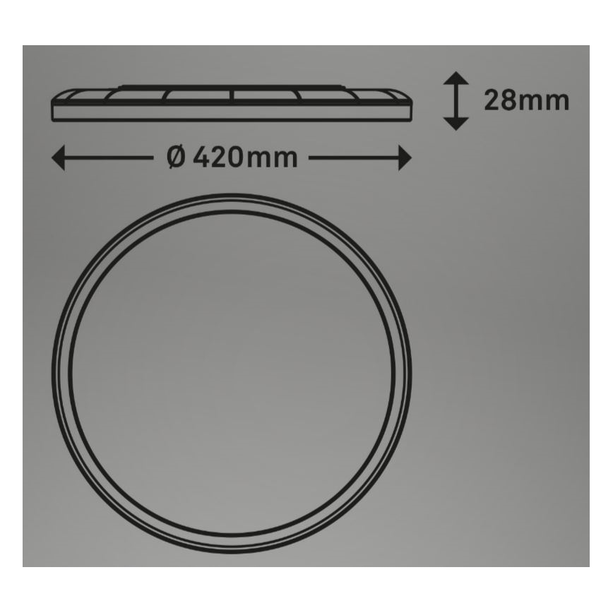 Briloner 7080-015 - Dimmbare LED-Deckenleuchte SLIM LED/22W/230V 2700-6500K + Fernbedienung